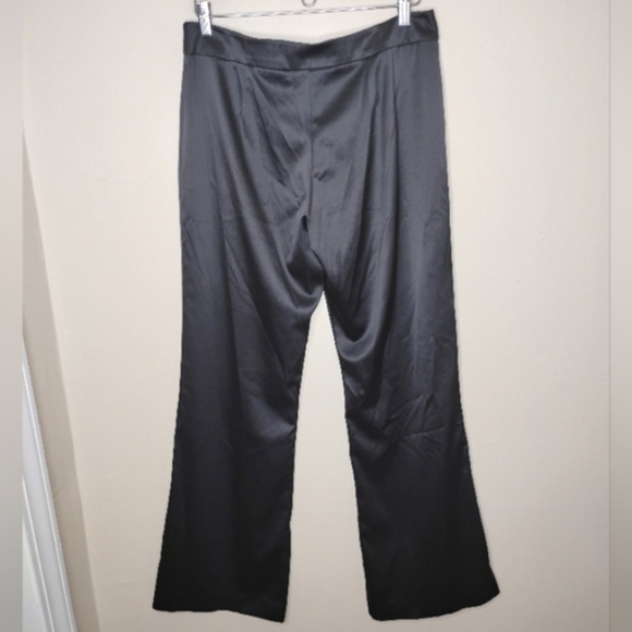 Y2K JS Collections Satin Wide Leg Pants Size 10 Elegant Cocktail Minimalist - Picture 4 of 7